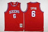 76ers 6 Julius Erving Red 1982 83 Hardwood Classics Red Jersey,baseball caps,new era cap wholesale,wholesale hats